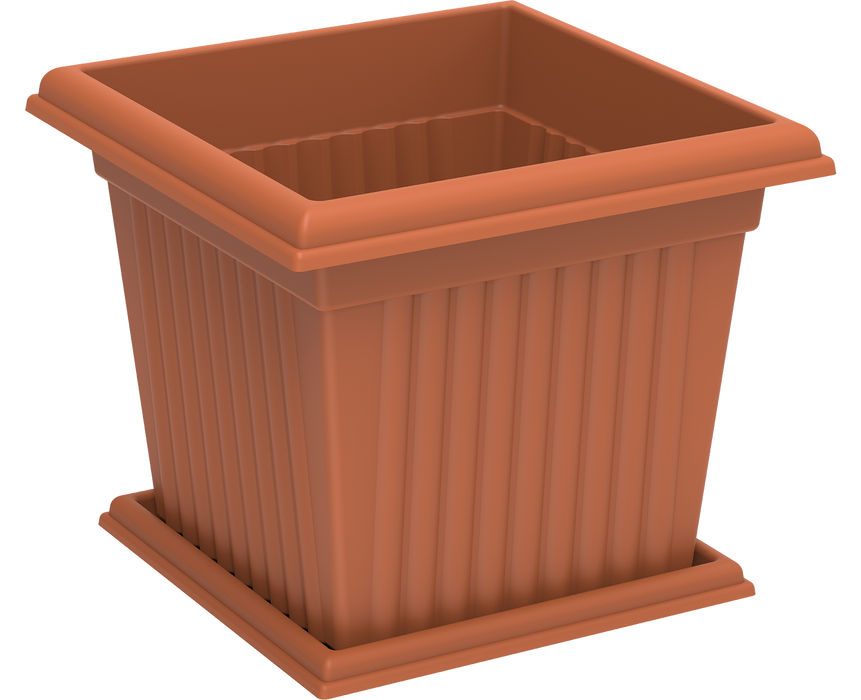 Cosmoplast Square Planter With-Tray