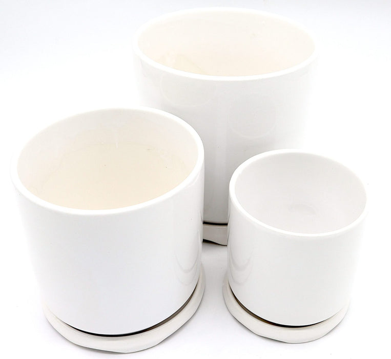 Indoor White Ceramic Pot Greensouq