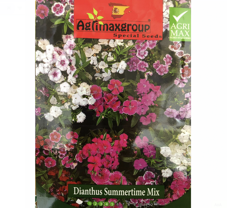 Dianthus Summertime Mix Flower Seeds by Agrimax Spain
