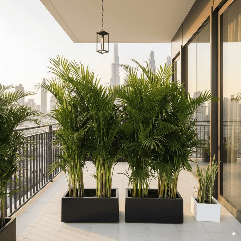 Areca Palm 1.2 - 1.5m Outdoor In Fiber Glass Pot (GRP)(70x30x30) - Greensouq -