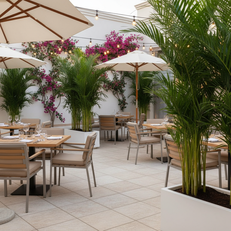 Areca Palm  1.2-1.5m Outdoor In Fiber Glass Pot (GRP)(70x30x30)