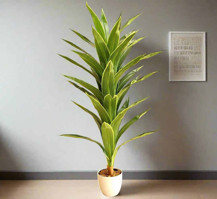 Artificial Dracaena fragrans “Golden Coast” 130cm - Greensouq -