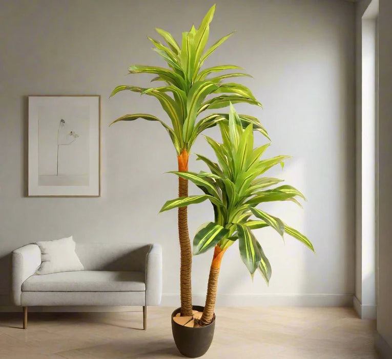 Artificial Dracaena fragrans “Massangeana” 120cm - Greensouq -