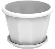 Cosmoplast Hexagonal Flower Pot W/Tray - Greensouq -