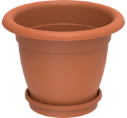 Cosmoplast Round Planter 20" W/Tray - Greensouq -