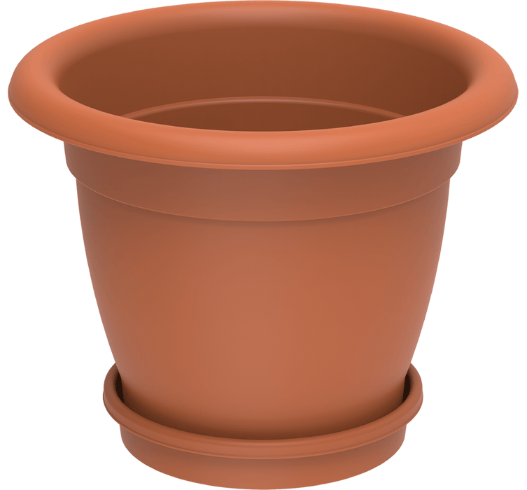 Cosmoplast Round Planter 20" W/Tray - Greensouq -