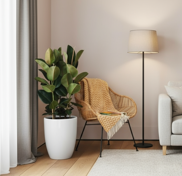 Ficus Elastica "Abidjan" or Rubber Plant (Holland)  80 - 100cm