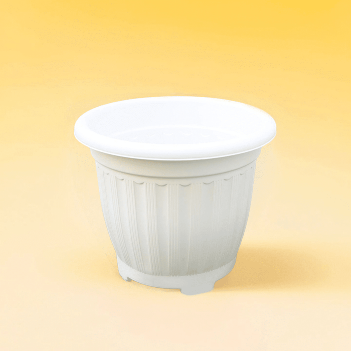 Flower Pot | Outdoor Round Plastic Planter - Greensouq -