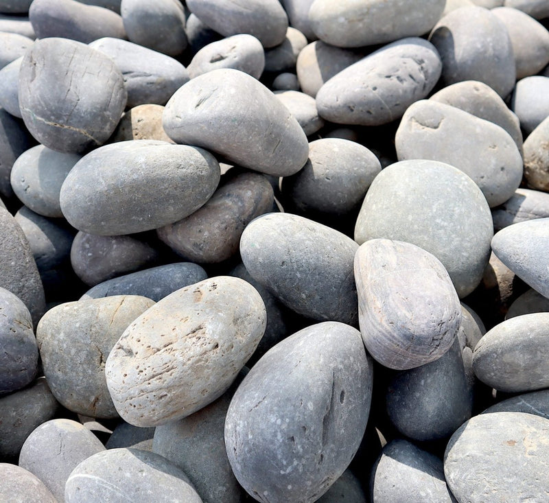 Gray River Pebbles "Natural Garden Material" - Greensouq -