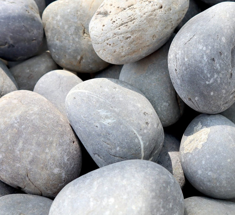 Gray River Pebbles "Natural Garden Material" - Greensouq -