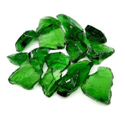Green Glass Mulch | Tumbled Green Glass | landscaping material, recycled glass, traditional mulche - Greensouq -