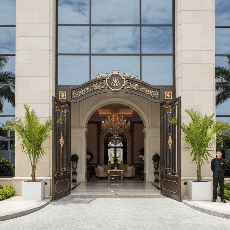 Large Coconut Palm Privacy Plant 2.0 - 2.5m - Enhance Your Space! pot size 50x50 white - Greensouq -