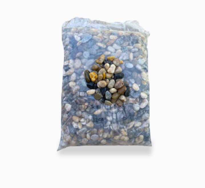 Mixed Pebbles 1 - 2cm 20KG Natural River Pebbles - Greensouq -