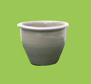 Rolled Rim Pot Outdoor Ceramic Pot, Trendy Outdoor Pot (Multi - colour) - Greensouq -
