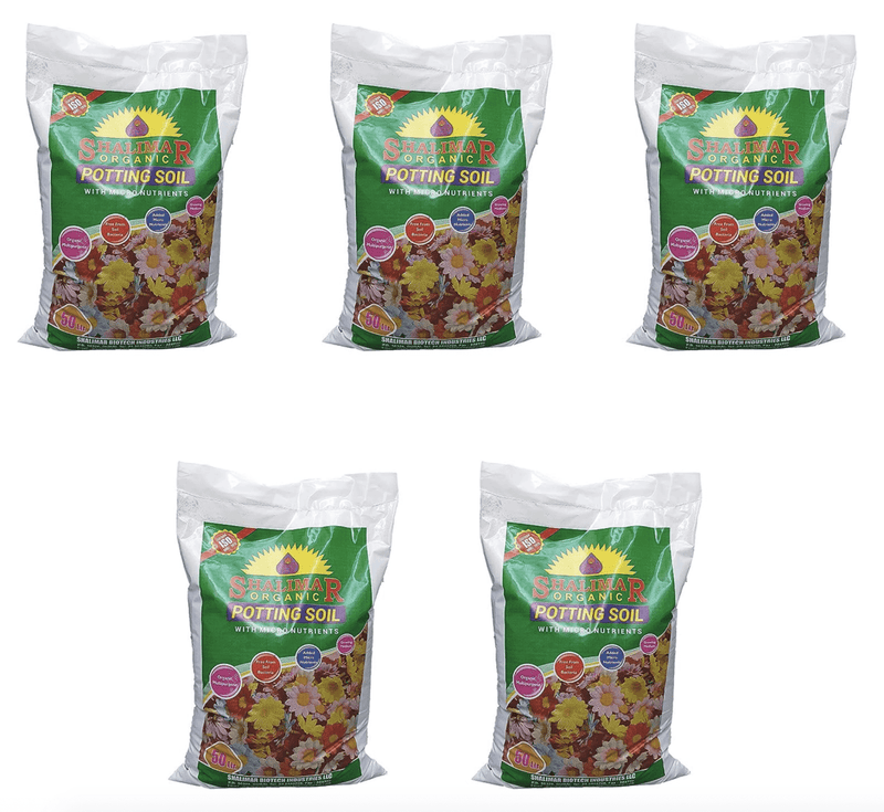 Shalimar Potting Soil - Organic Soil - 50 LTR (50Lx5 bags) - Greensouq -