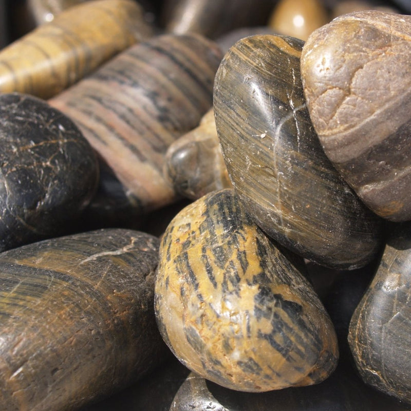 Tiger Polished Pebbles (3 - 5cm) 20Kg - Greensouq -