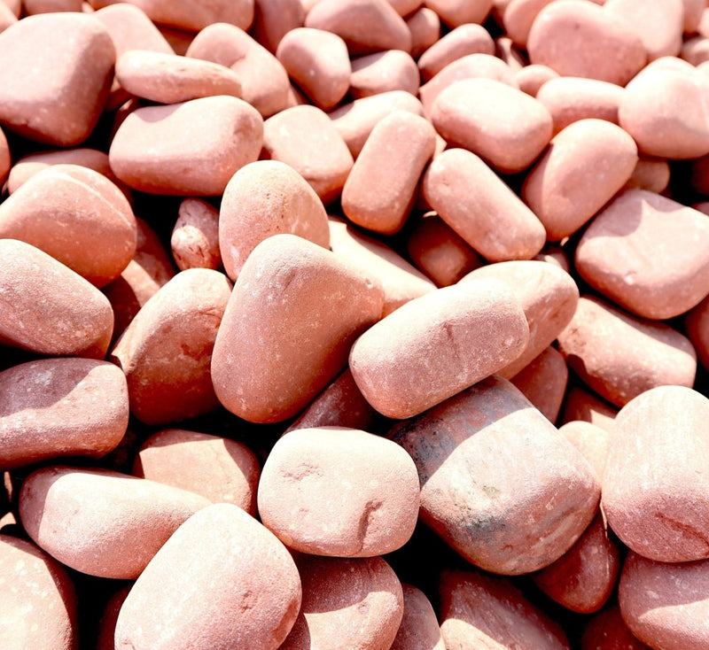 Tumbled Red River Stone "Natural Garden Material" - Greensouq -