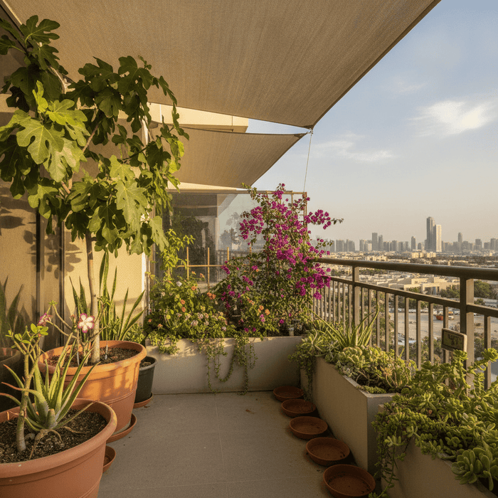 Summer Heat Survival Guide for UAE Balcony and Terrace Plants - Greensouq
