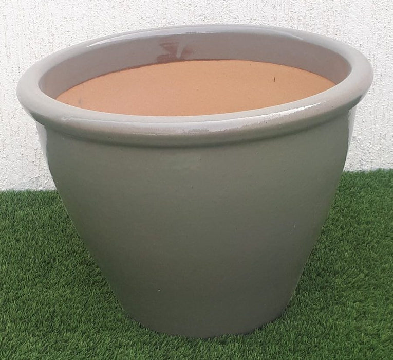 Rolled Rim Pot Green Souq