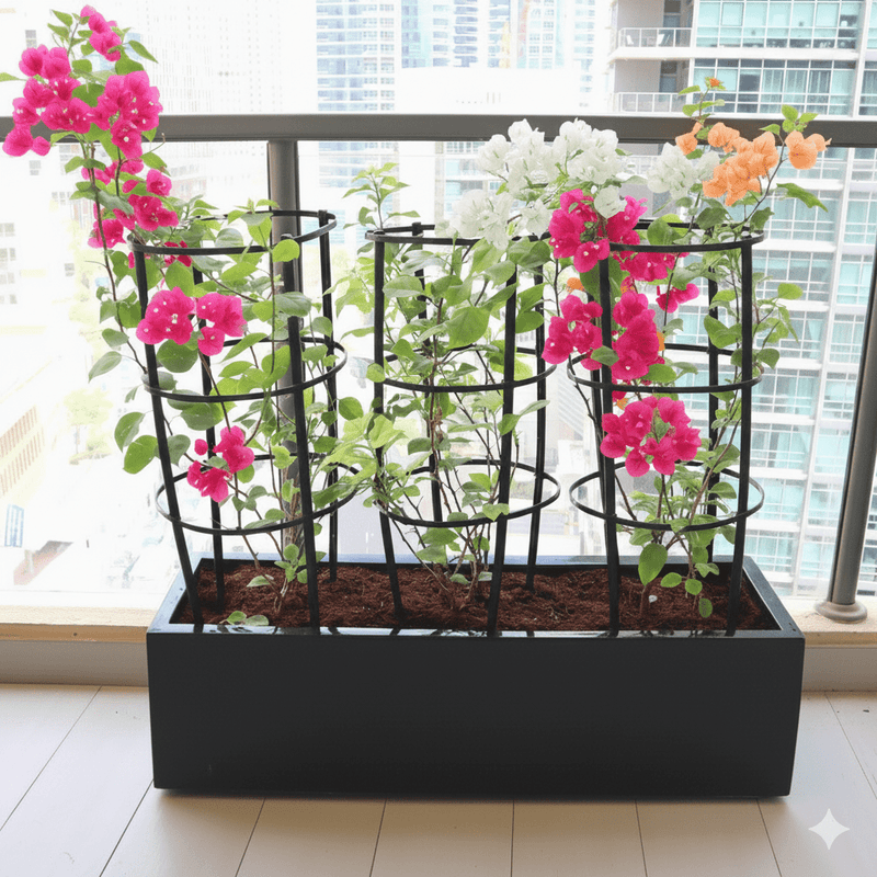3 Bougainvillea Spectabilis 80 - 100cm in Grp Planter (100 - 30 - 30cm) - Greensouq - 
