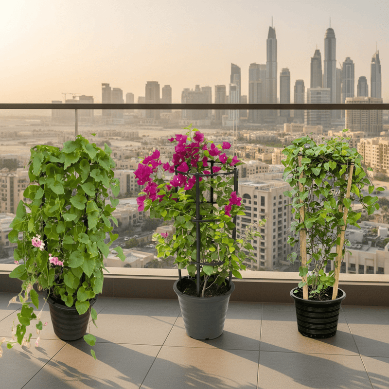 3x Summer Climbers Set 1x Bougainvillea Plant 1x Sky Blue Cluster Vine 1x Coral Vine Plant - Greensouq - 