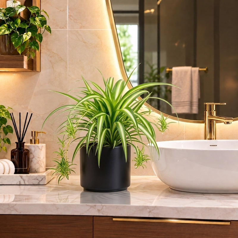 Spider Plant or Air Plant (Chlorophytum Comosum) in Ceramic Pot | Dubai's Popular Houseplant