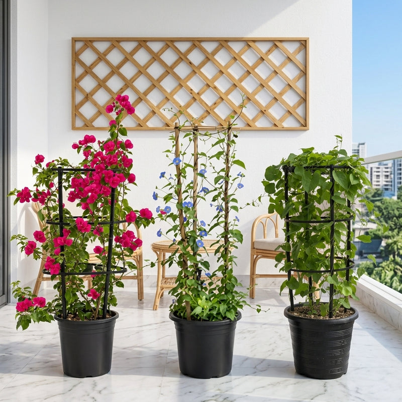 3x Summer Climbers Set 1x Bougainvillea Plant 1x Sky Blue Cluster Vine 1x Coral Vine Plant