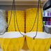 Hanging diamond-cut plastic pot Green Souq