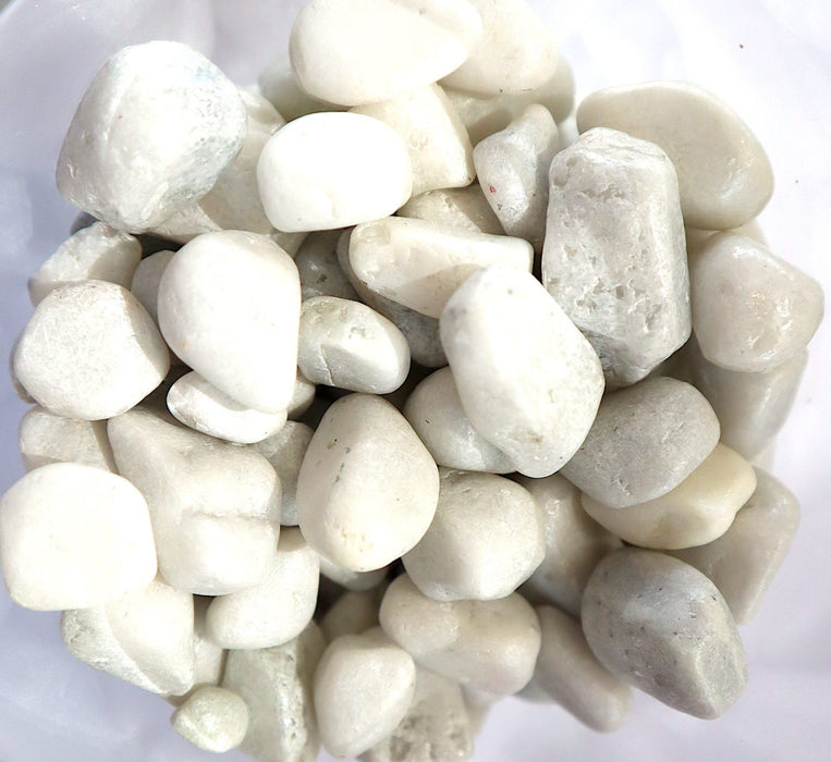 White Colour Decorative Painted Pebbles Greensouq