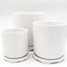 Indoor White Ceramic Pot Greensouq