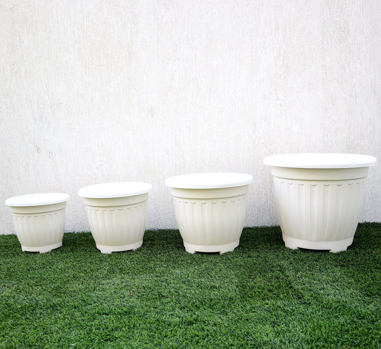 Flower Pot | Outdoor Round Plastic Planter