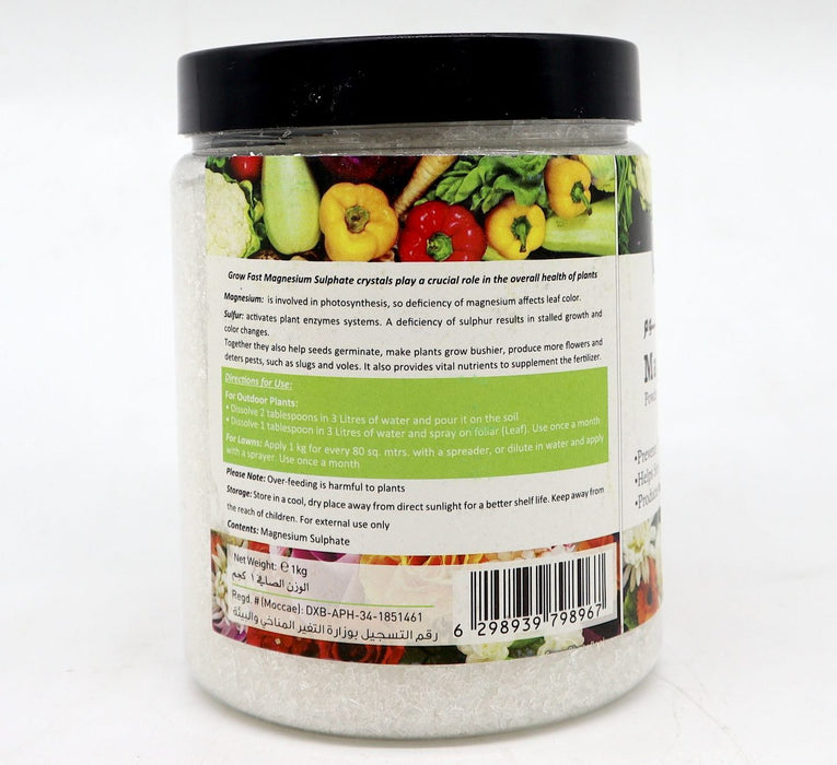 Grow Fast Magnesium Sulphate Powder | Epsom Salt 1Kg Greensouq