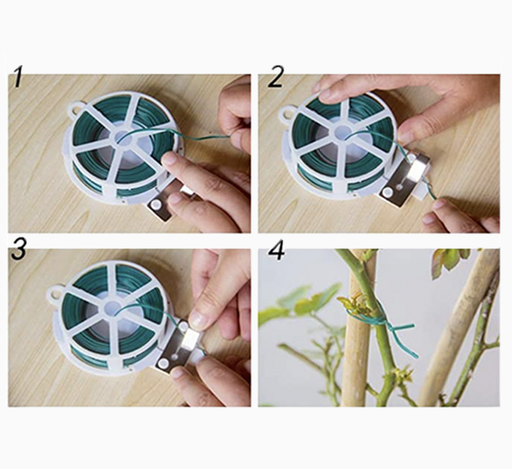 Plant Twist Tie with Cutter “Green Wire”