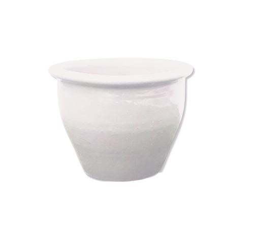 Rolled Rim Pot Outdoor Ceramic Pot, Trendy Outdoor Pot (Multi-colour)