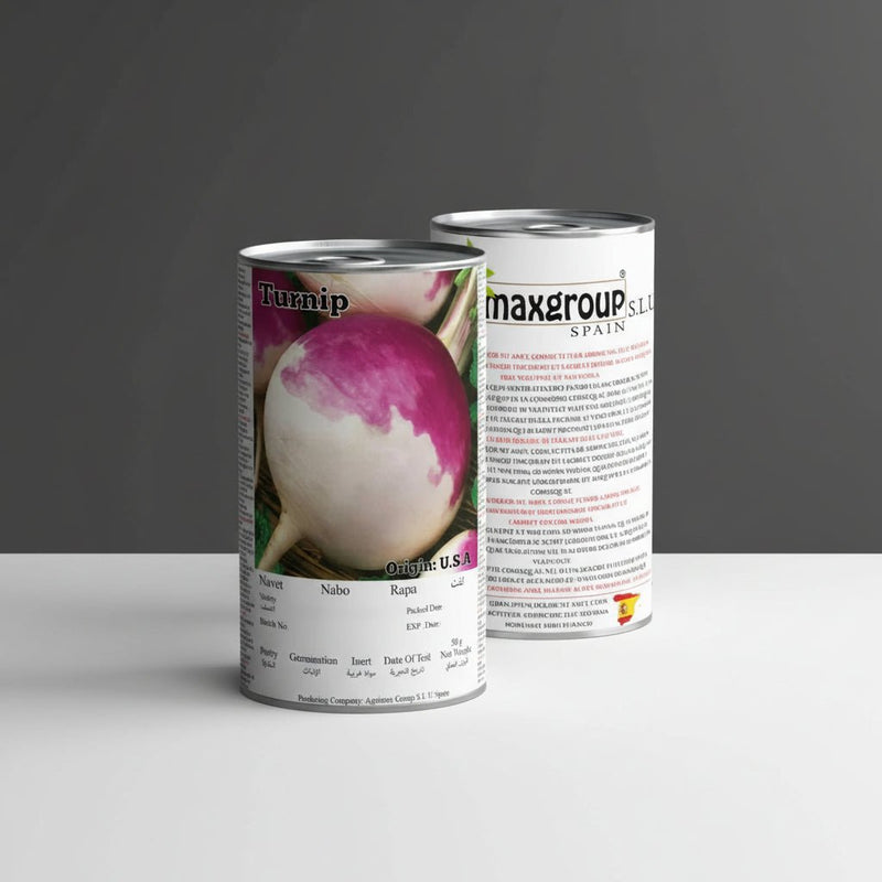 Agrimax Jawhar White Turnip Premium Quality Seeds Tin (Made in Spain) - Greensouq - 