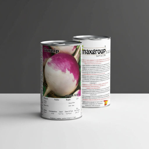 Agrimax Jawhar White Turnip Premium Quality Seeds Tin (Made in Spain) - Greensouq - 