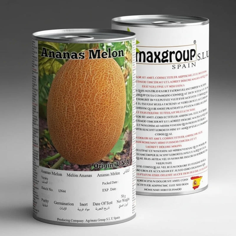 Agrimax Melon Hasna Premium Quality Seeds Tin (Made in Spain) - Greensouq - 