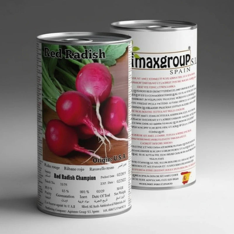 Agrimax Red Radish Champion Seeds Tin - Greensouq - 