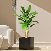 Artificial Banana Tree in Grp Square Pot 40x40 - Greensouq - 