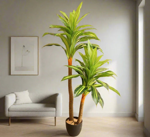 Artificial Dracaena fragrans “Massangeana” 120cm - Greensouq - 