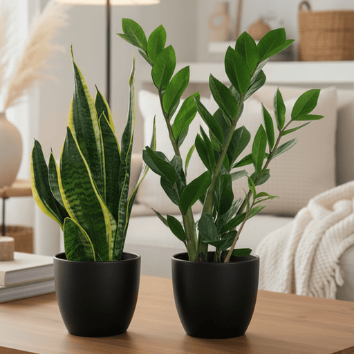 Beginners Plant Set | Plant Starter Kit for Beginners (Snake plant 20-25cm)(Zz Plant 30-40cm) - Greensouq -