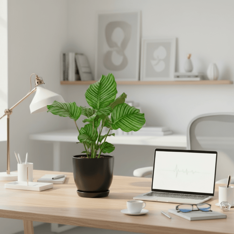 Calathea orbifolia 30 - 40cm in Ceramic Pot - Greensouq - 