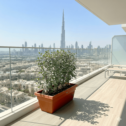 Conocarpus erectus Sericeus "Silver Damas" 0.8 - 1.0m in terracota plastic pot - Greensouq - 