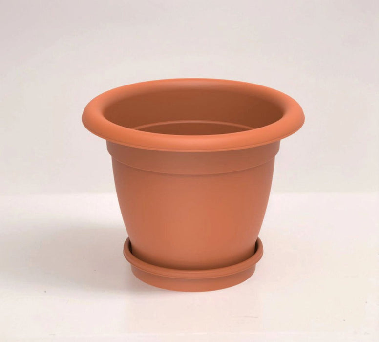 Cosmoplast Round Planter 20" W/Tray - Greensouq - 
