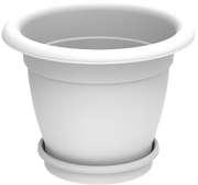 Cosmoplast Round Planter 20" W/Tray - Greensouq - 
