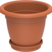 Cosmoplast Round Planter 20" W/Tray - Greensouq - 