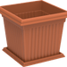 Cosmoplast Square Planter With - Tray - Greensouq - 