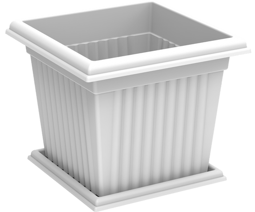 Cosmoplast Square Planter With - Tray - Greensouq - 