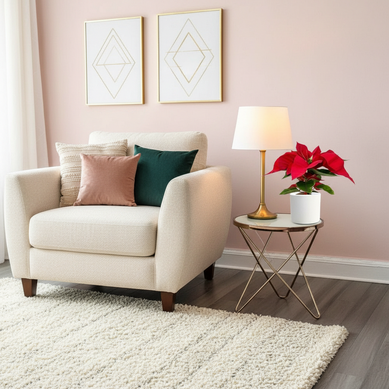 Euphorbia Pulcherrima (Titan Red) Or Poinsettia 30-40cm