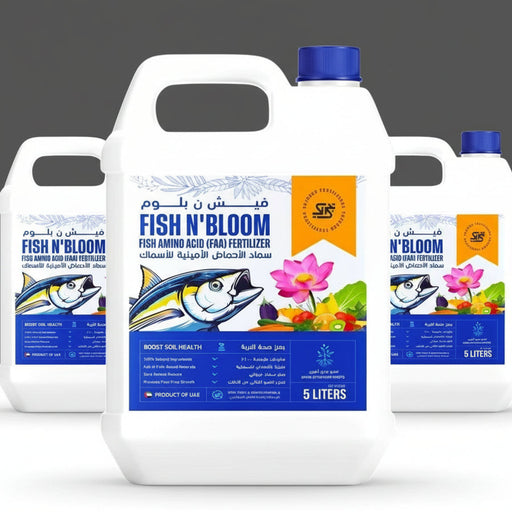 FISH N' BLOOM Fish Amino Acid (FAA) Fertilizer - Organic, Natural Soil Health Booster | 5 Liters - Greensouq - 
